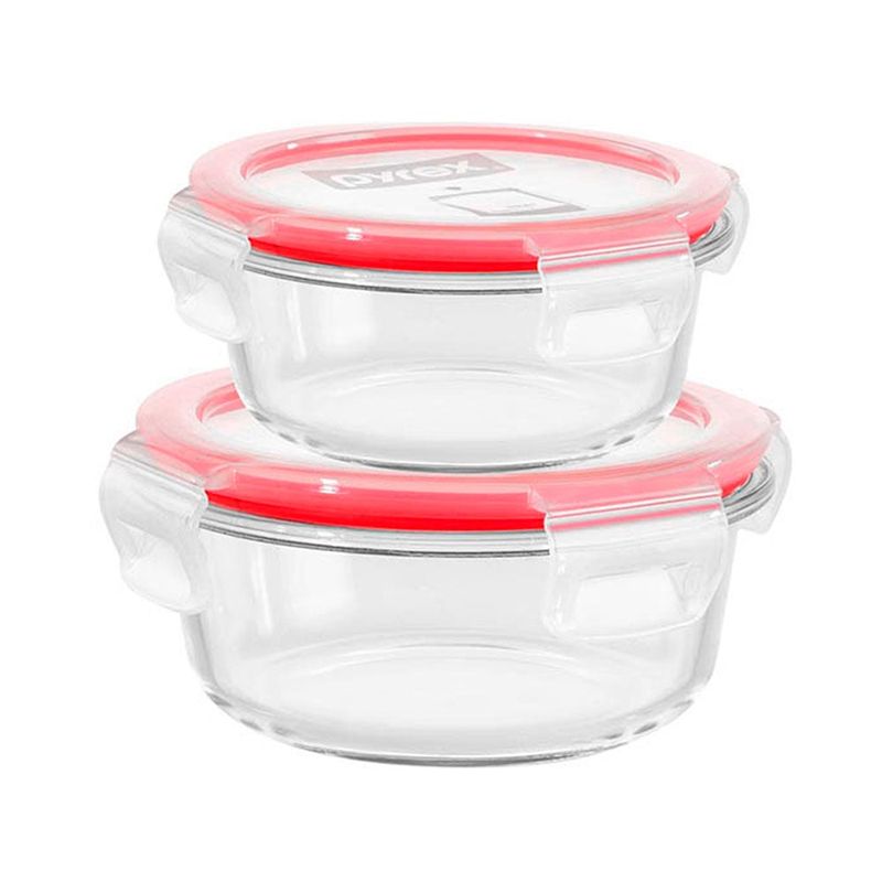 PYREX - Set Tapers Pyrex Easy Vent Redondo 600ml+900ml - 300239