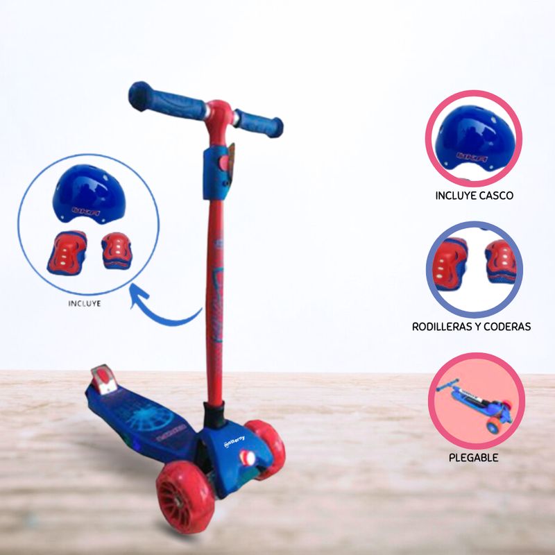 OKA - Scooter Pleglable Para Niños «LINTERNITA» Blue
