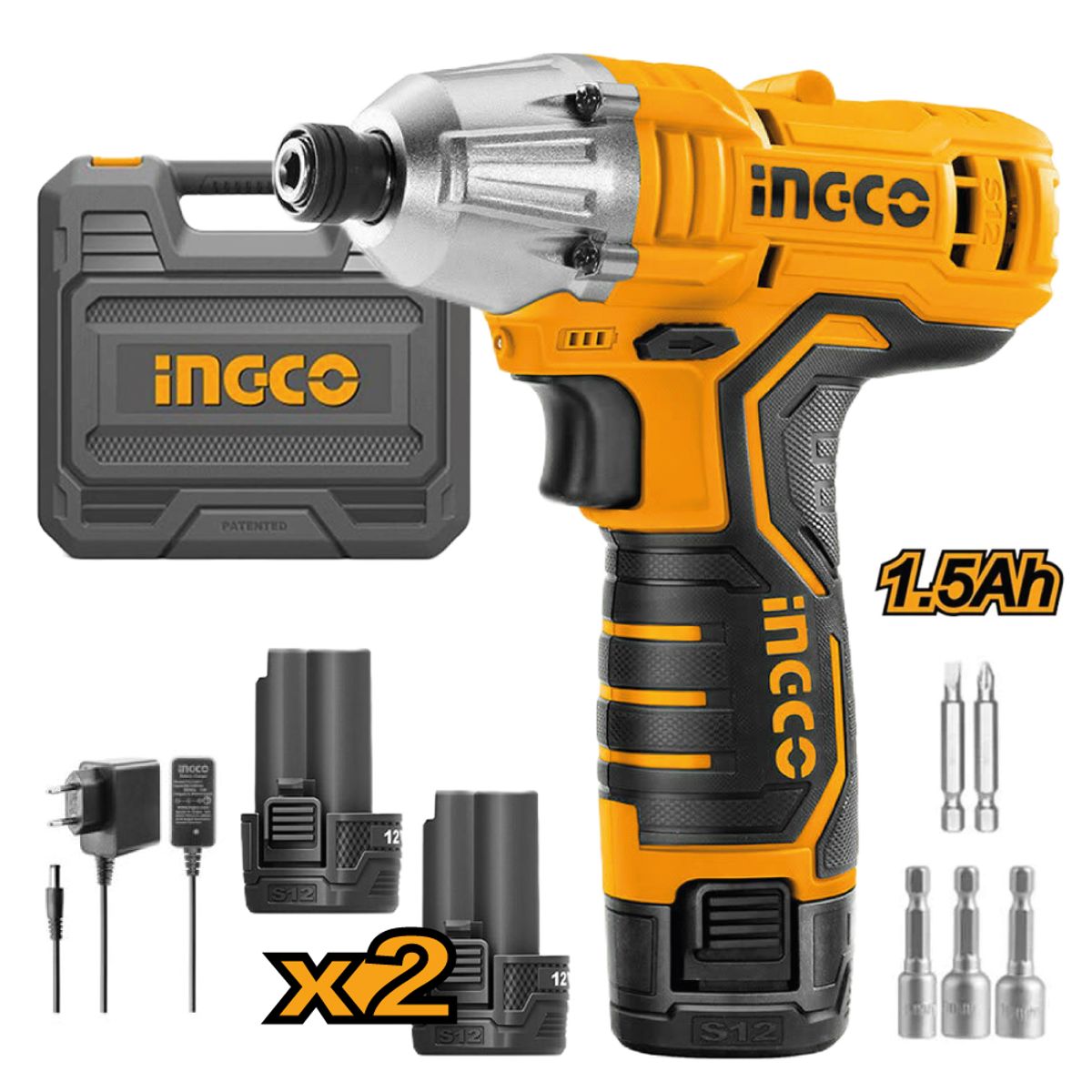 INGCO TOOLS - Atornillador Inalámbrico INGCO 12V CIRLI1201