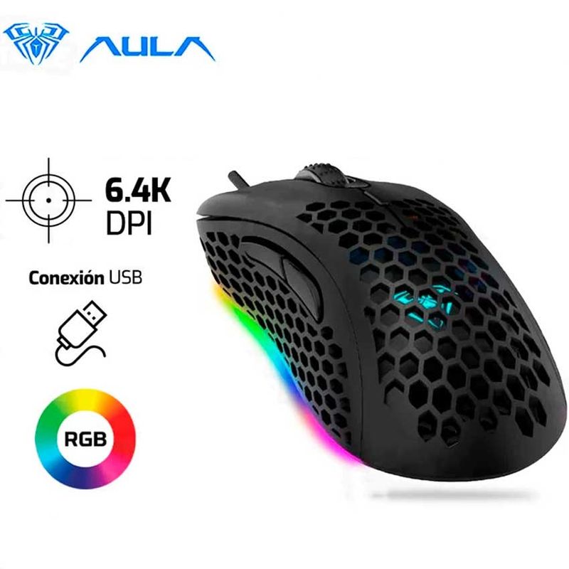 AULA - Mouse Aula F810 6,400 DPI RGB