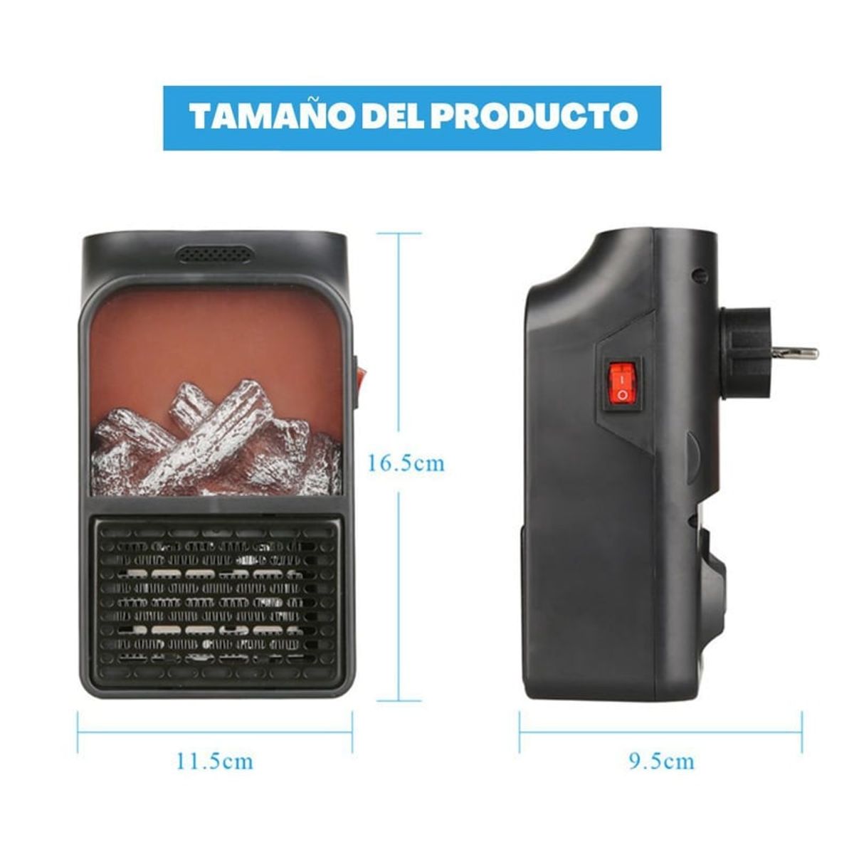 OEM - Mini Calefactor 900W Con Control Regula Hasta 32ºC Oficina Calentador