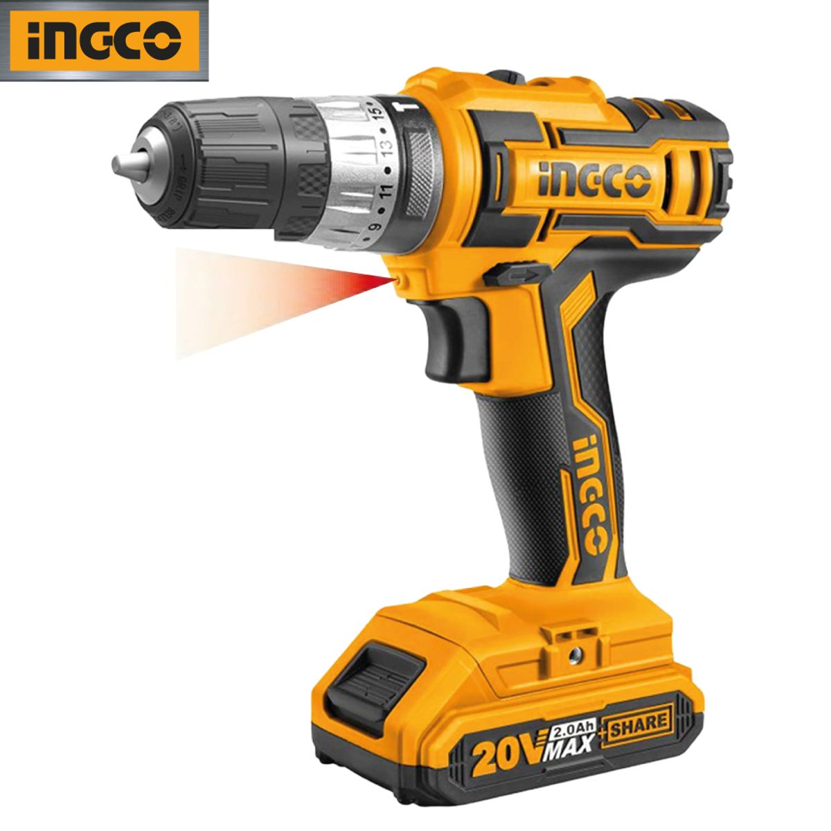 INGCO TOOLS - Taladro Atornillador Inalámbrico INGCO 20V  CDLI200215