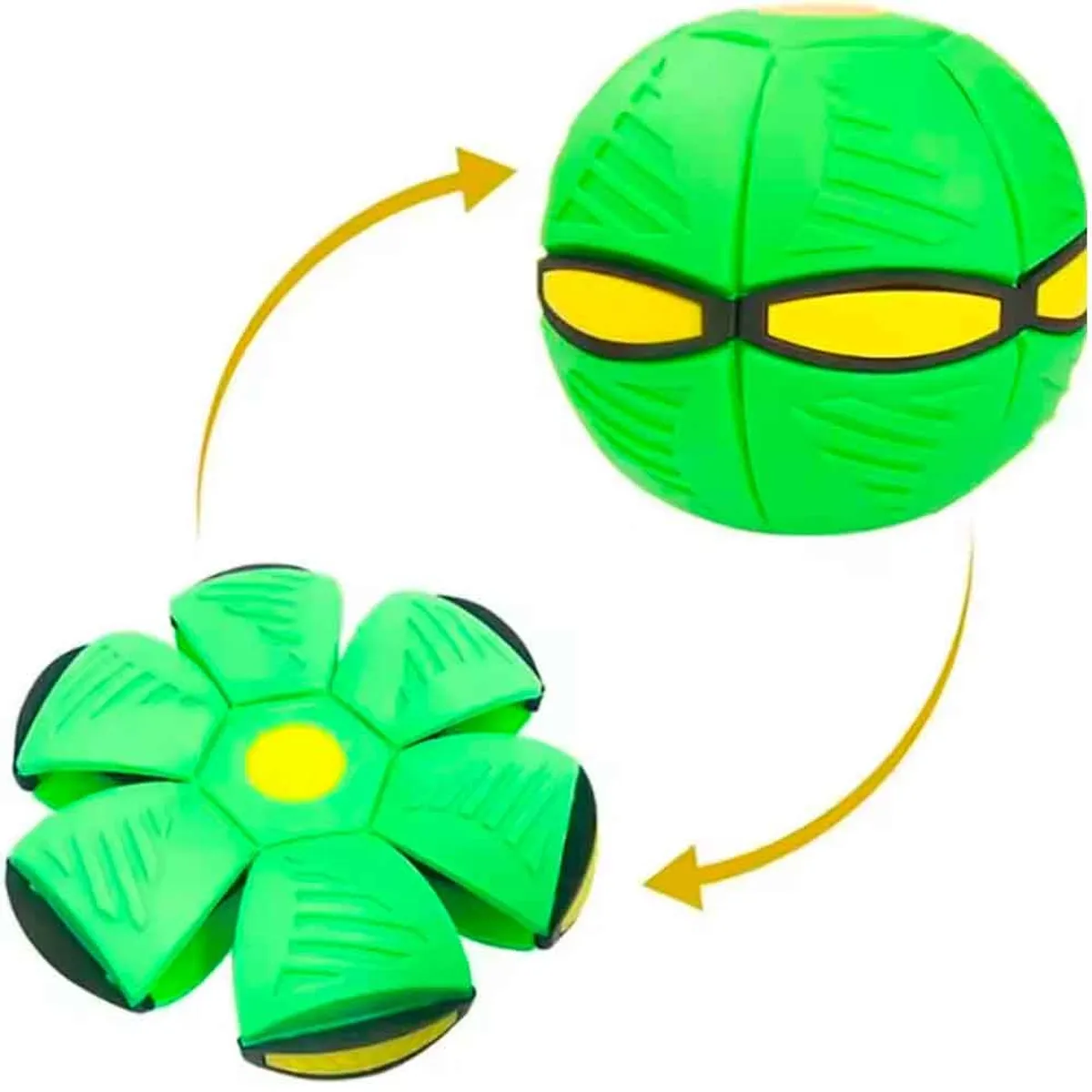 VARIOS - Pelota Bumerang para Perros y Gatos Goma Convertible Verde