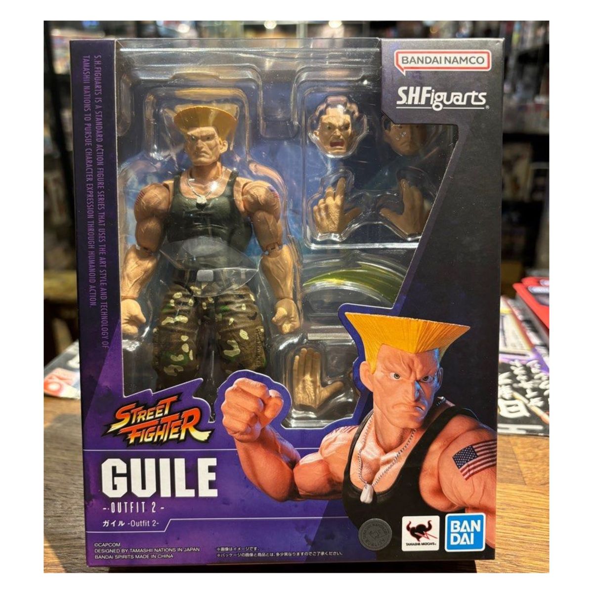 BANDAI - Street Fighter SH Figuarts Guile Outfit 2 Ver