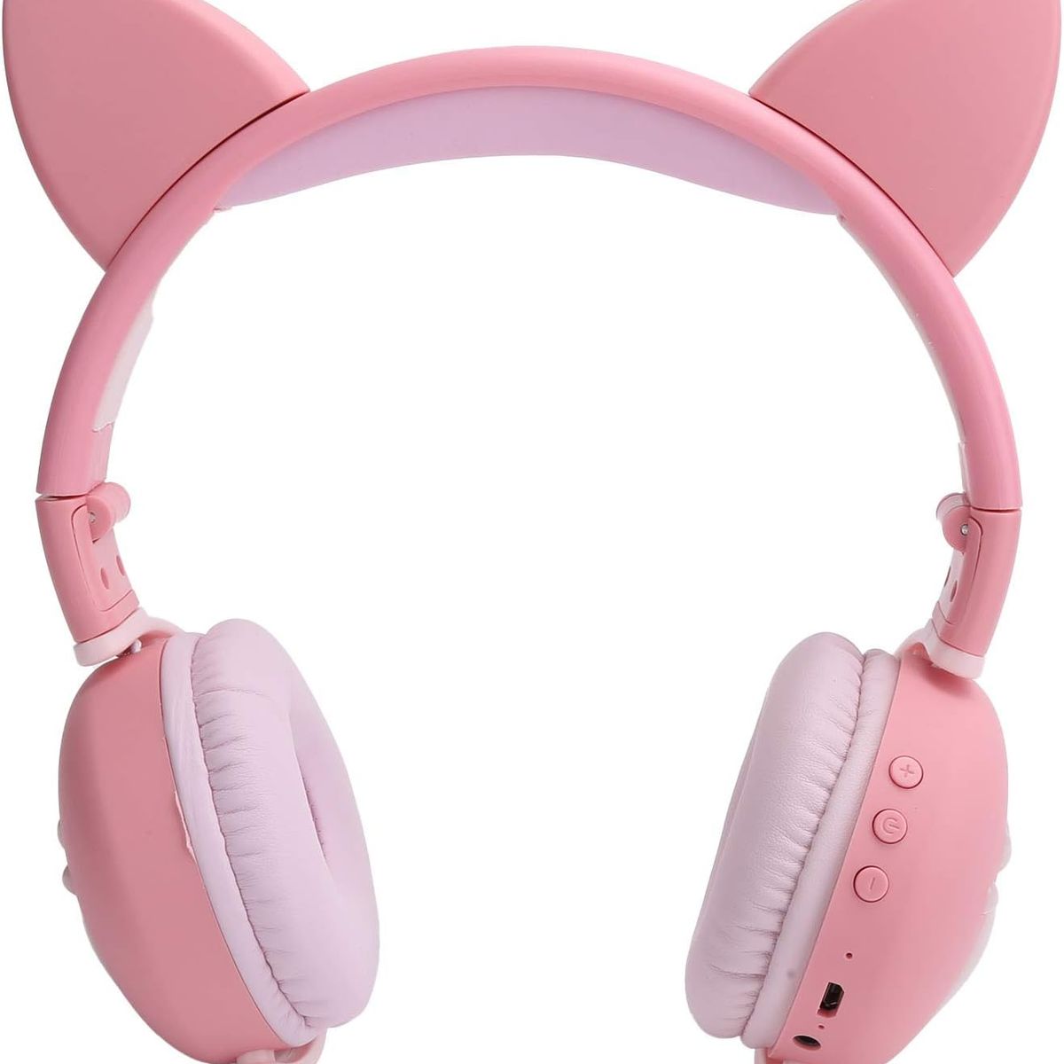 GENERICO - AUDIFONOS BLUETOOTH GATITO INALAMBRICOS LUCES RBG ROSADO