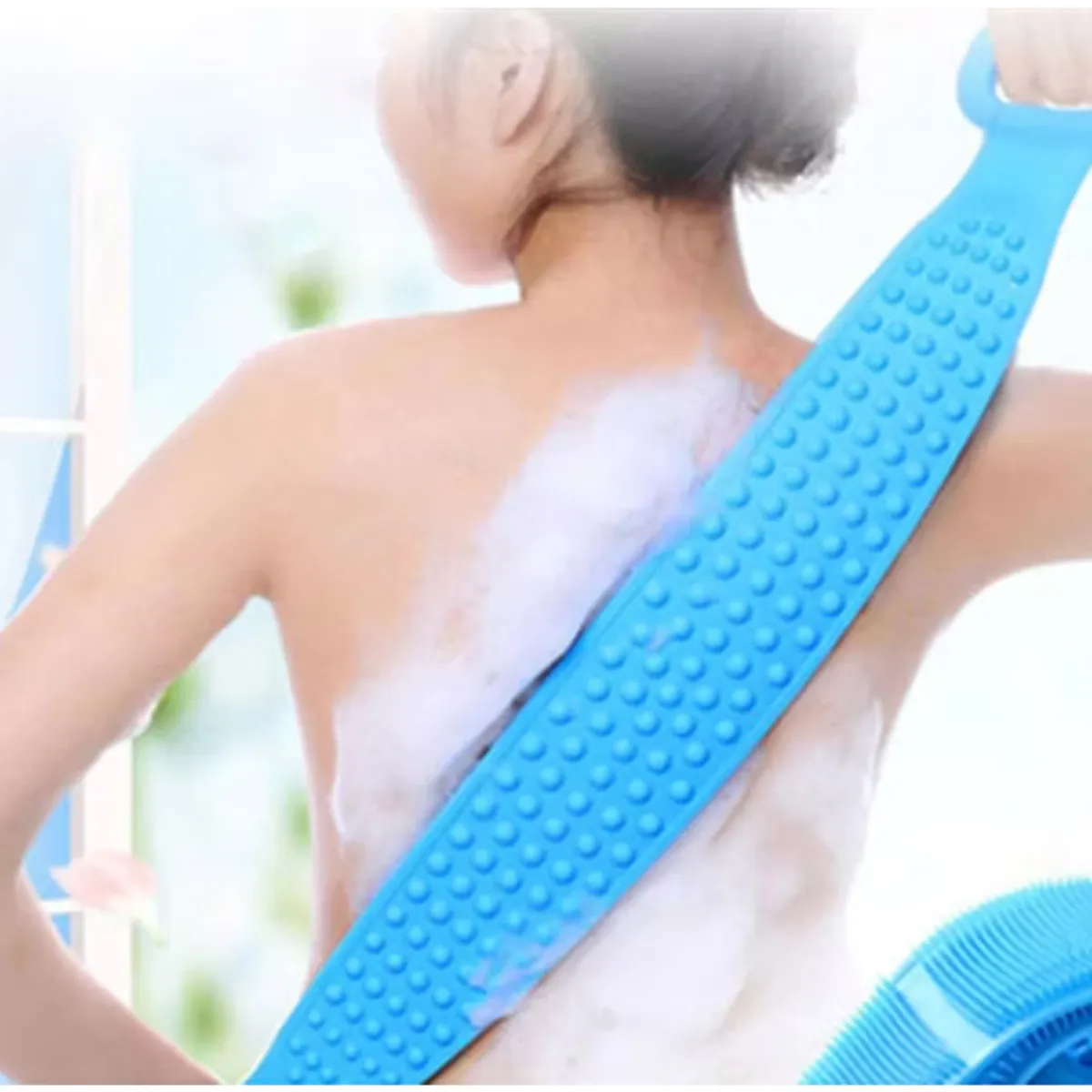 GENERICO - Cepillo corporal masajeador de silicona para baño ducha
