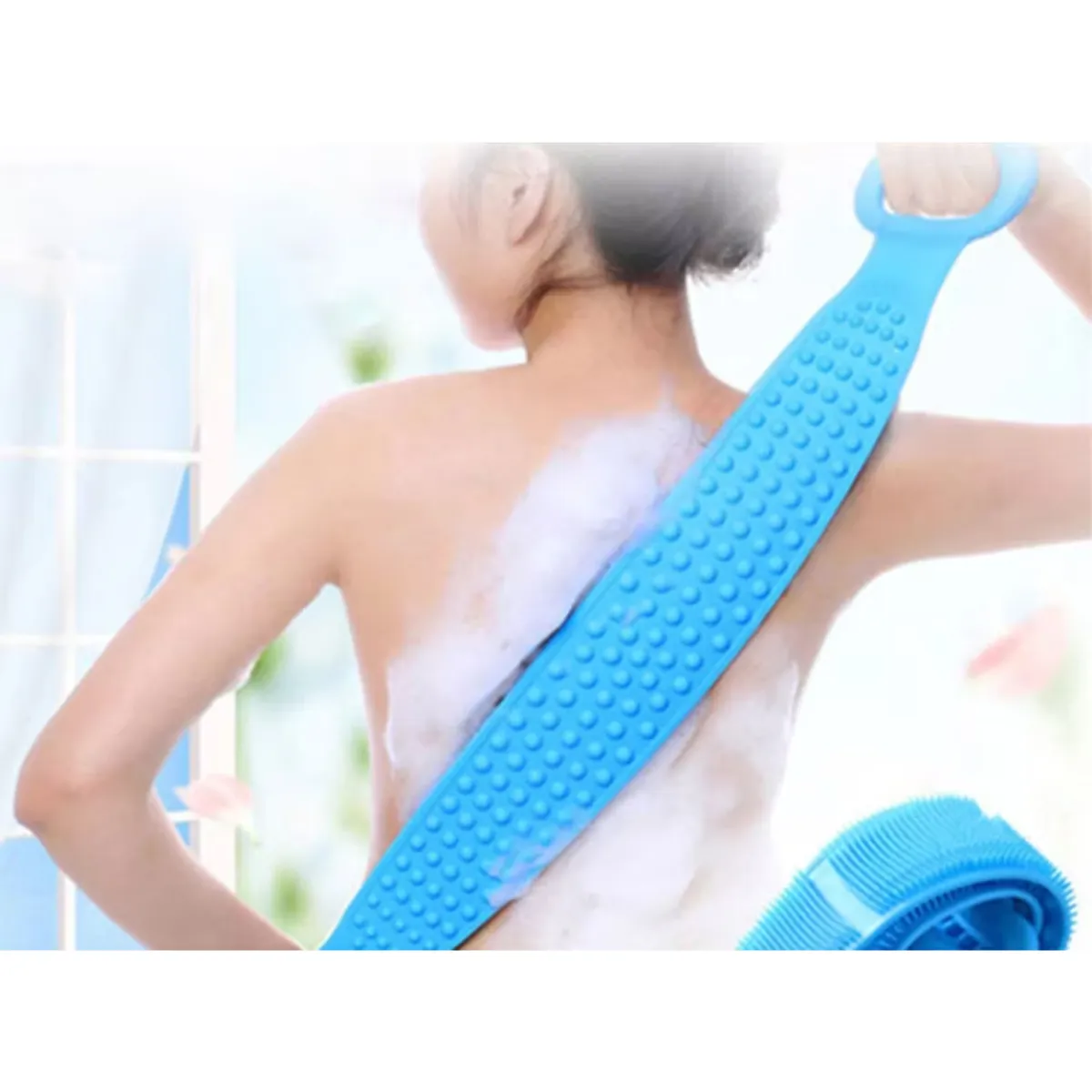 GENERICO - Cepillo corporal masajeador de silicona para baño ducha