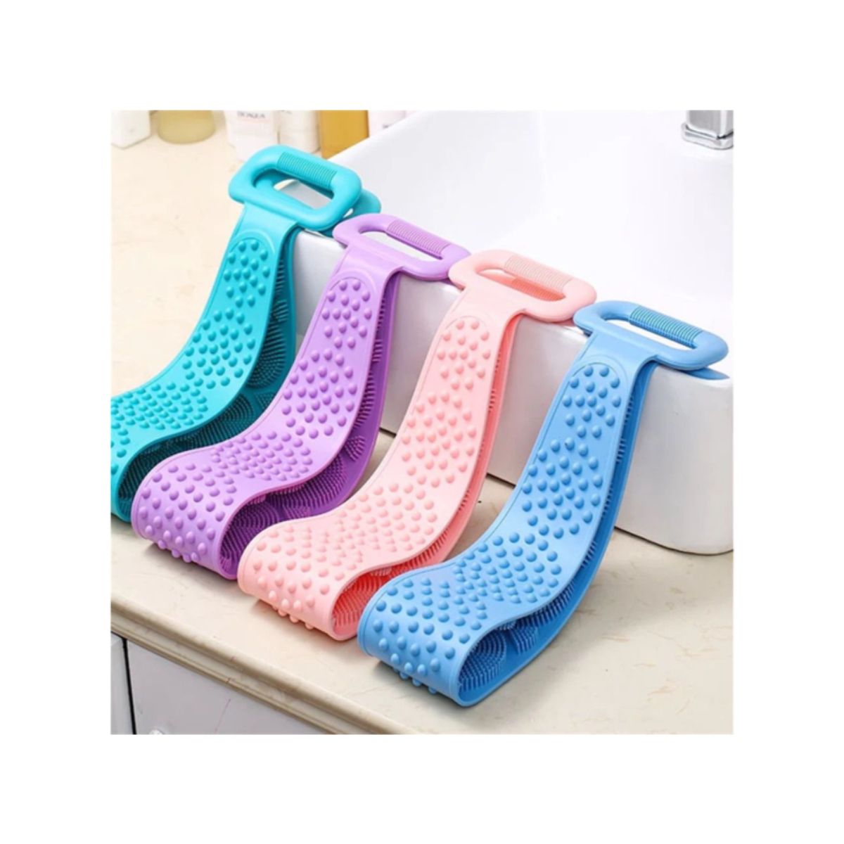 GENERICO - Cepillo corporal masajeador de silicona para baño ducha