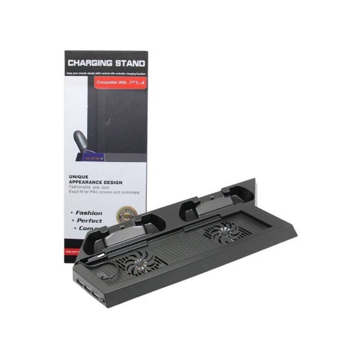 OEM - Base Soporte Cooler Cargador de Mandos Doble Ventilador  para PS4