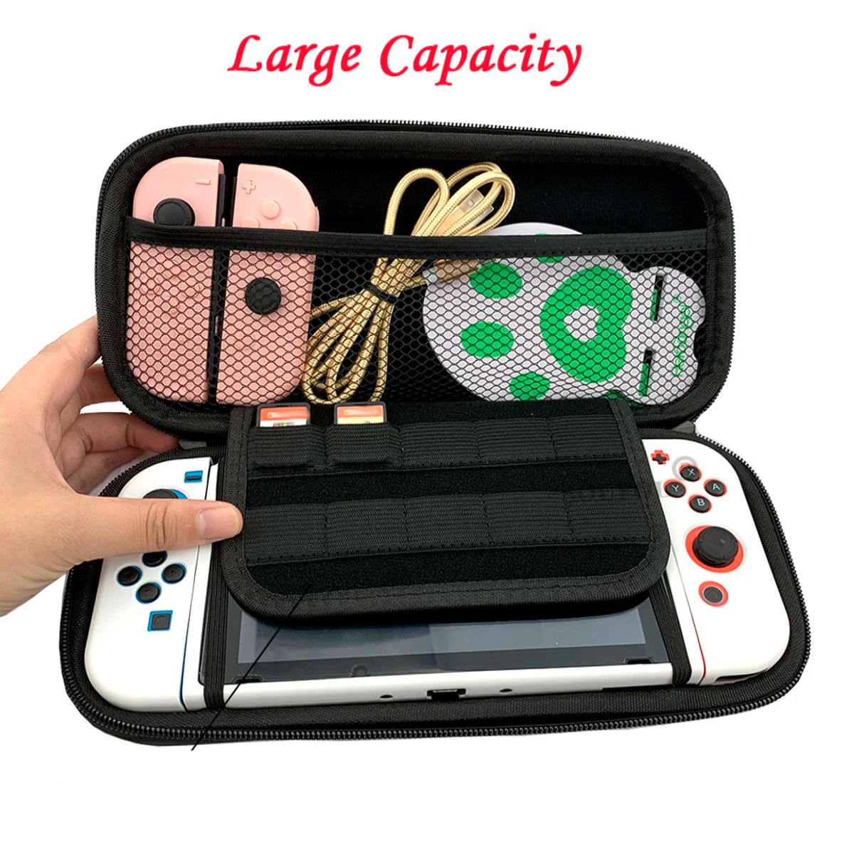 GENERICO - Funda Protector Nintendo Switch Oled Estuche Portatil Porta Kit Gaming