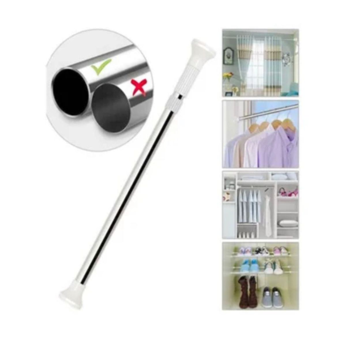 GENERICO - Barra de Cortina de Ducha Extensible Para Baño