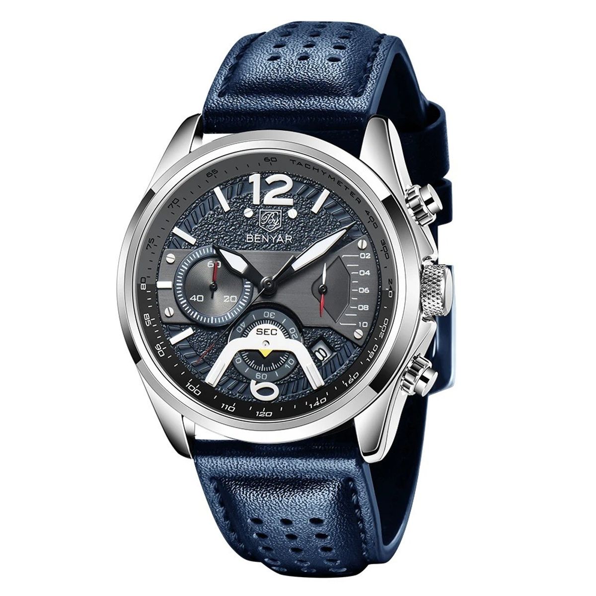 BENYAR - Reloj Hombre BENYAR 5171 Cronografos Correa Cuero