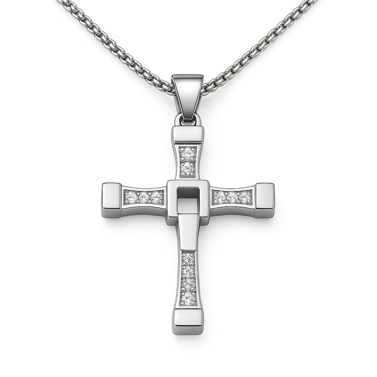 GENERICO - Collar Cruz Toretto Titanio Rápidos y Furiosos Hombre Varón Regalo