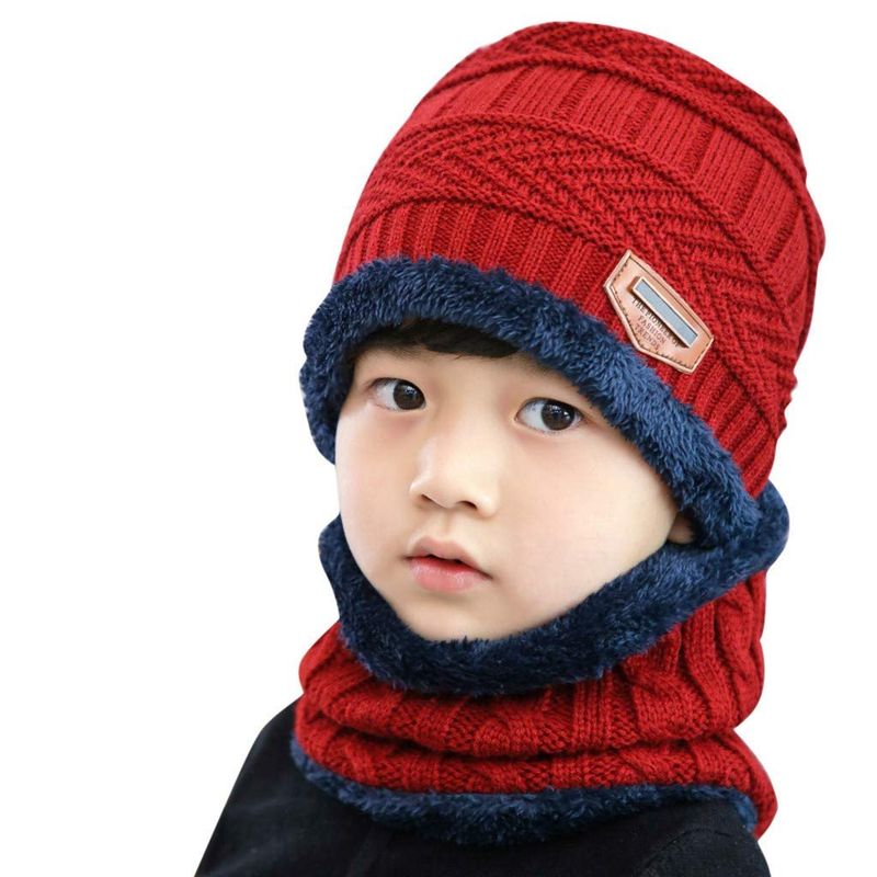 GENERICO - GORRO Y CHALINA PARA NIÑOS CON CUELLERA