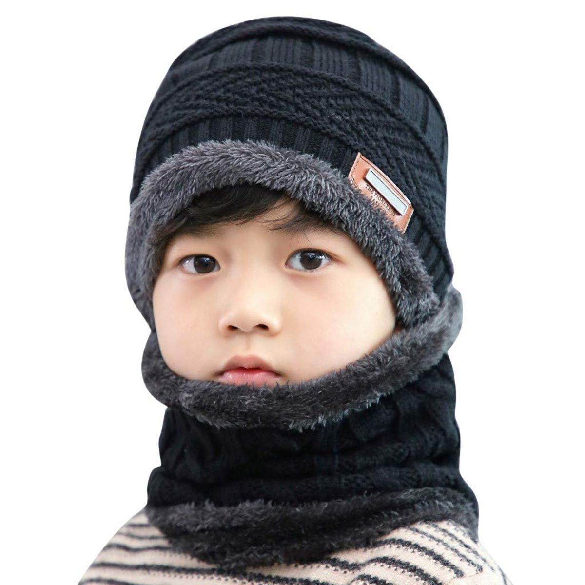 GENERICO - GORRO Y CHALINA PARA NIÑOS CON CUELLERA