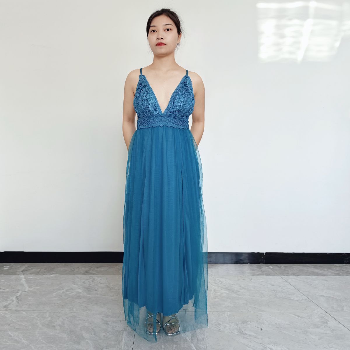 RINODERINA - Vestido Largo Elegante Playa Moda Mujer