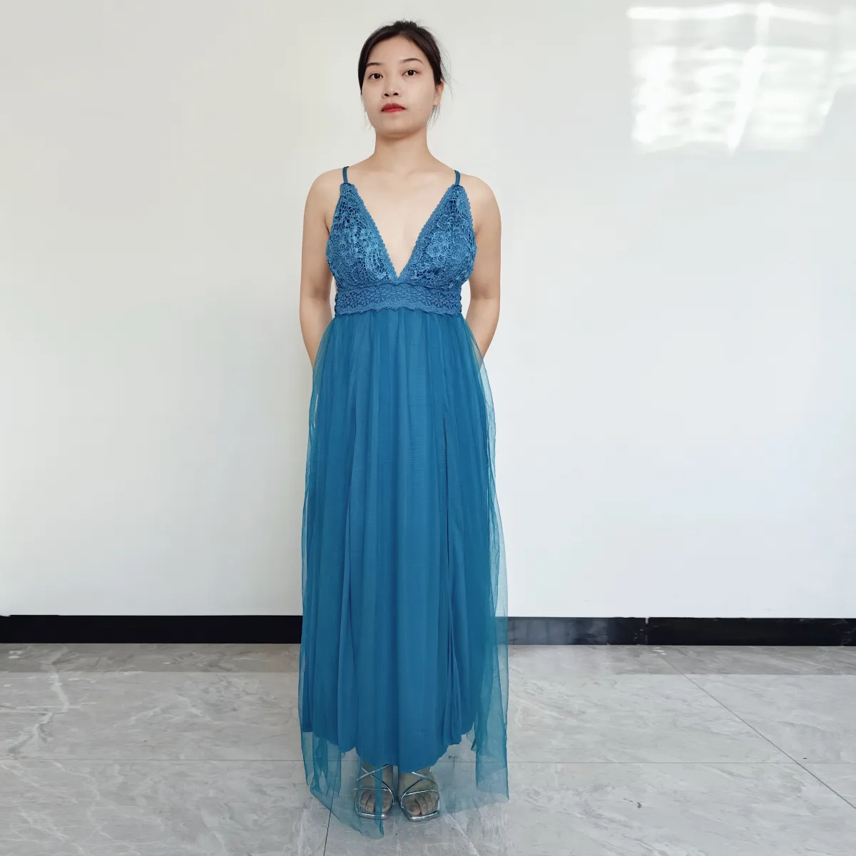 RINODERINA - Vestido Largo Elegante Playa Moda Mujer