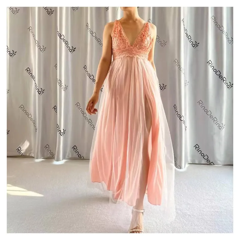 RINODERINA - Vestido Largo Elegante Playa Moda Mujer