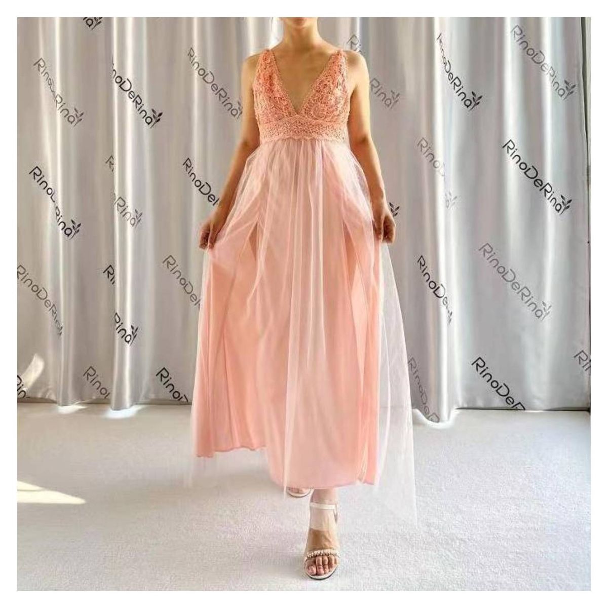 RINODERINA - Vestido Largo Elegante Playa Moda Mujer