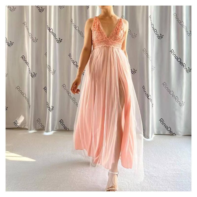 RINODERINA - Vestido Largo Elegante Playa Moda Mujer