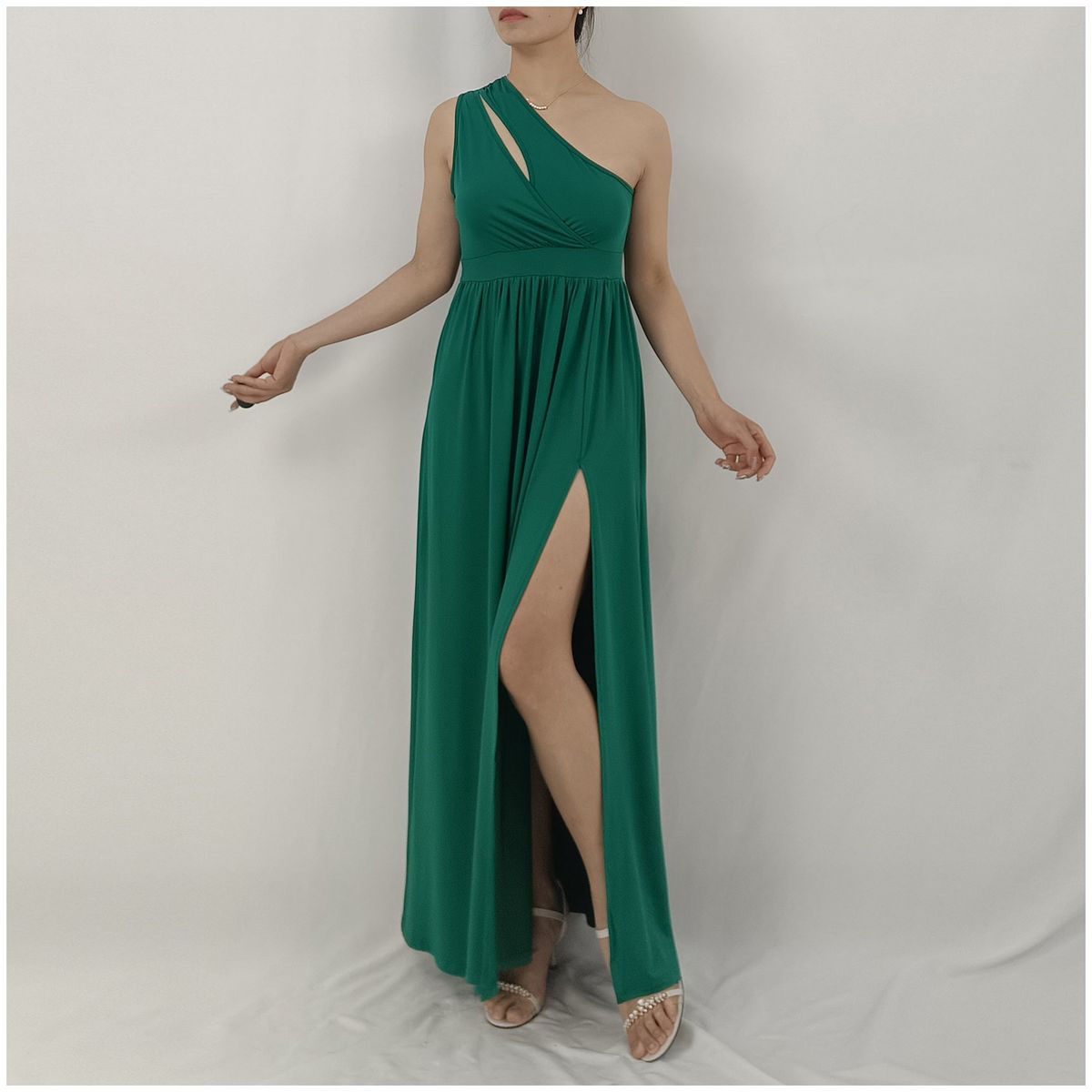 RINODERINA - Vestido Elegante Largo Verde Moda Mujer RinoDeRina - Regalo
