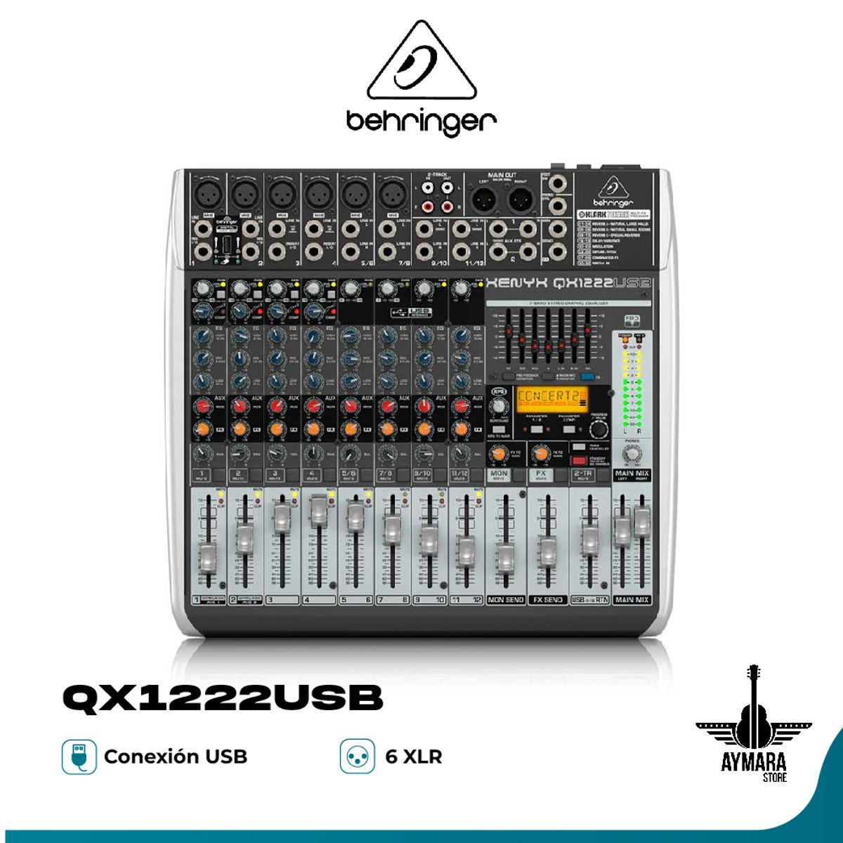 BEHRINGER - Mezclador Analógico Compacto Behringer Xenyx QX1222USB