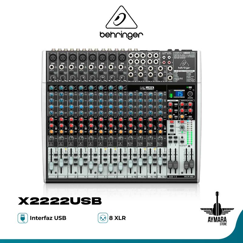 BEHRINGER - Mezcladora Analógica Behringer XENYX X2222USB