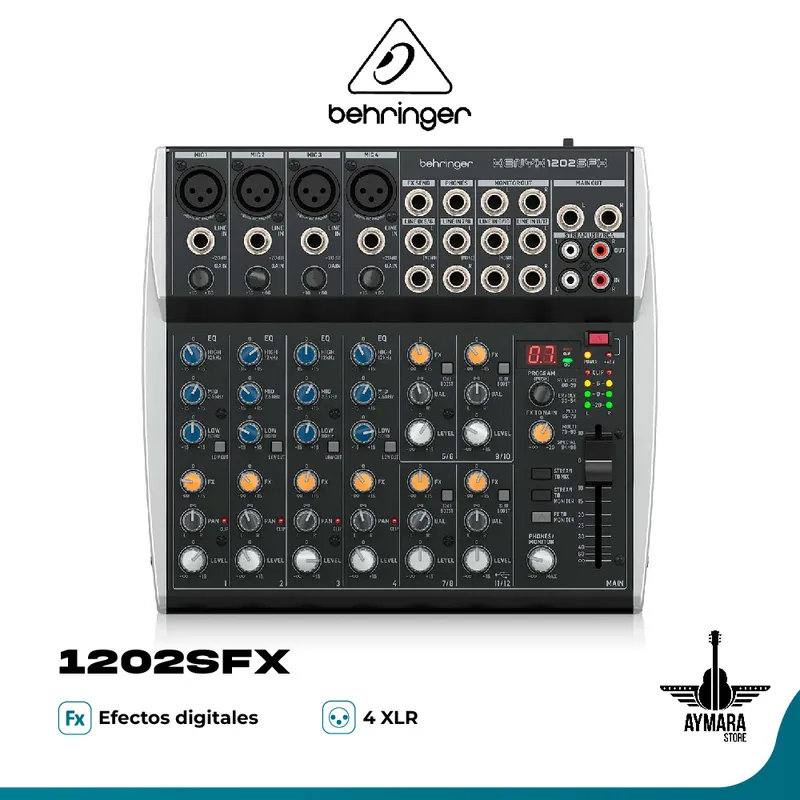 BEHRINGER - Mezclador Analógico Behringer XENYX 1202SFX