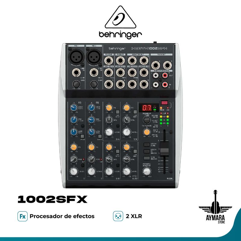 BEHRINGER - Mezclador Analógico Behringer XENYX 1002SFX