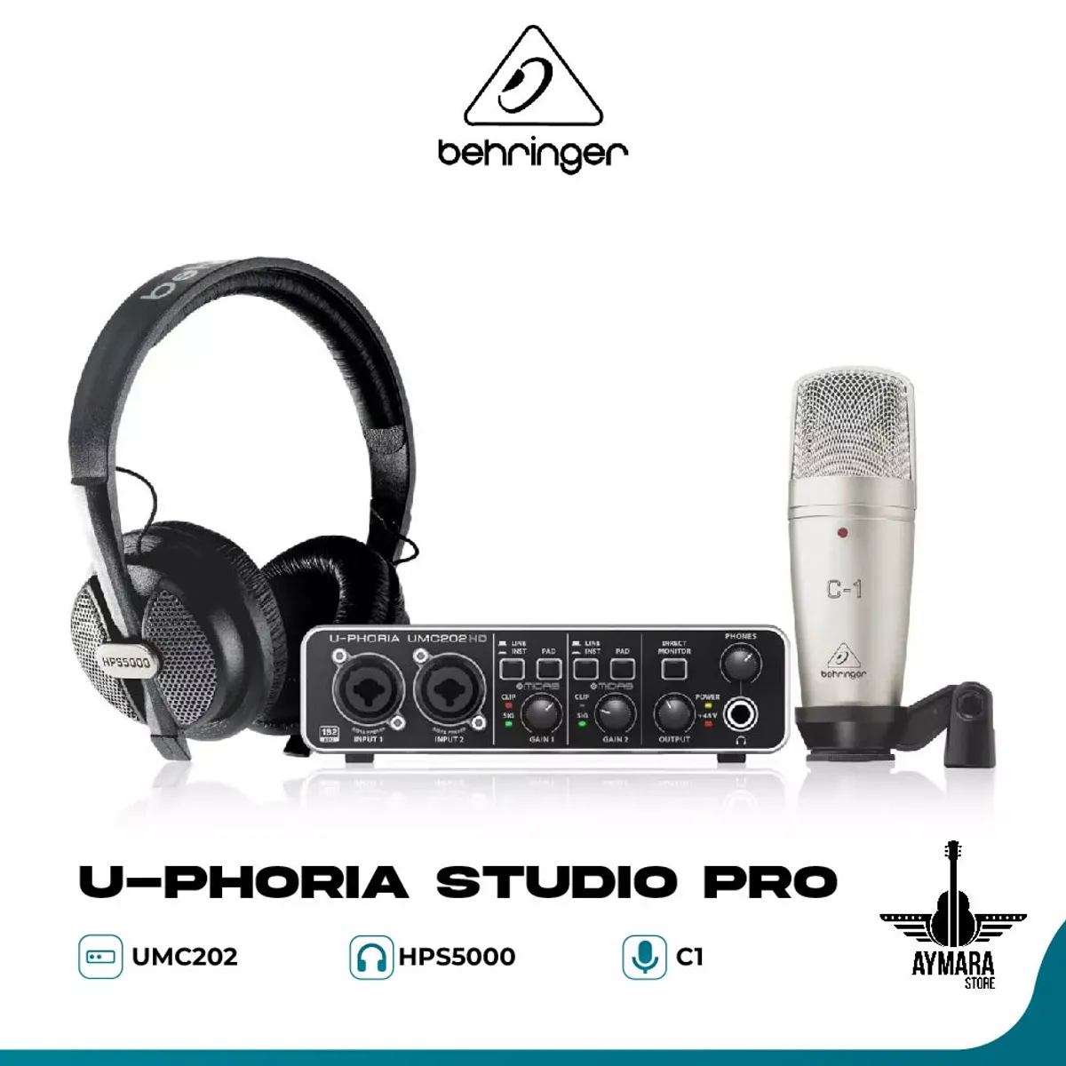 BEHRINGER - Set de Grabación Behringer U-PHORIA STUDIO PRO