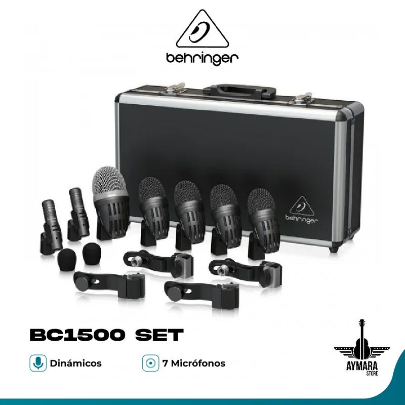 BEHRINGER - Set de 7 Micrófonos de Batería Behringer BC1500