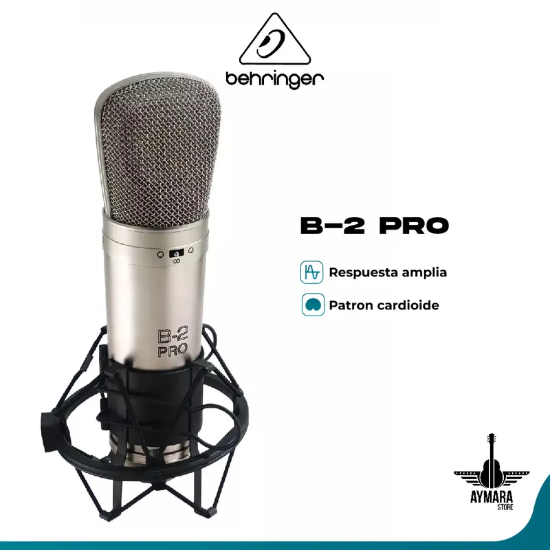 BEHRINGER - Micrófono de Condensador Behringer B-2 Pro