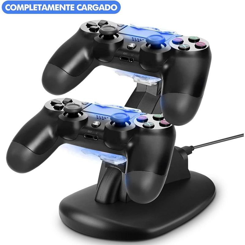OEM - Cargador Dual Shock Ps4 Mandos Playstation Ps4 LED Vertical