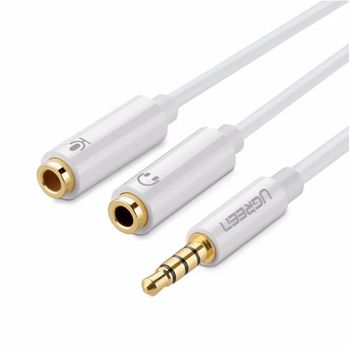 UGREEN - Cable Adaptador Trrs Macho & 2 Trs Hembra Audio - Microfono