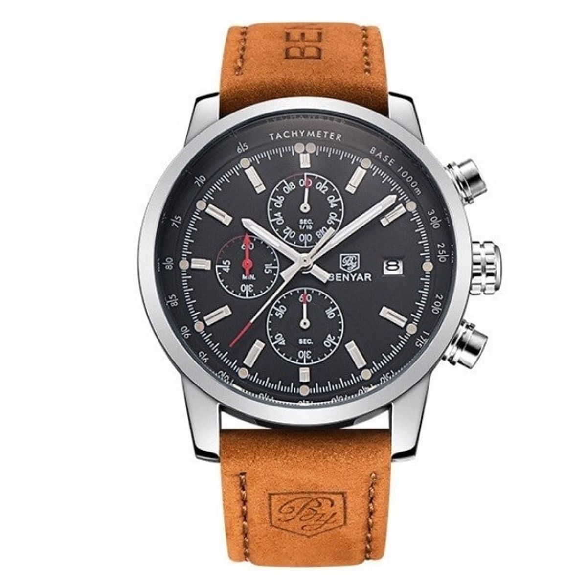 BENYAR - Reloj Hombre BENYAR 5102M Cronógrafos Correa Cuero