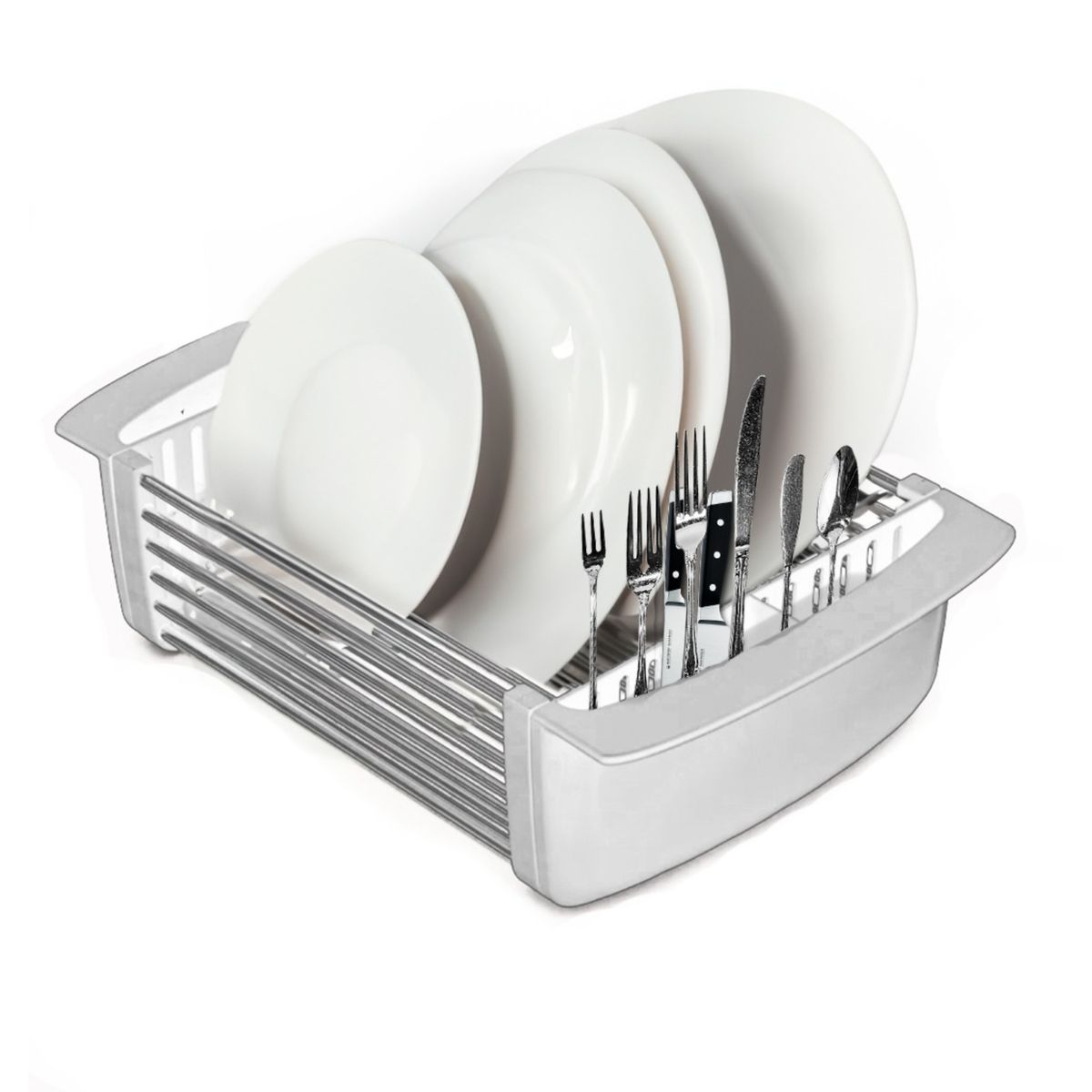 JOIE - Escurridor de platos expandible para fregadero Joie blanco