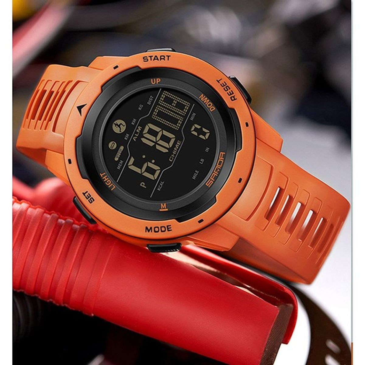 SANDA - Reloj Hombre SANDA 2145 Naranja STAR Digital