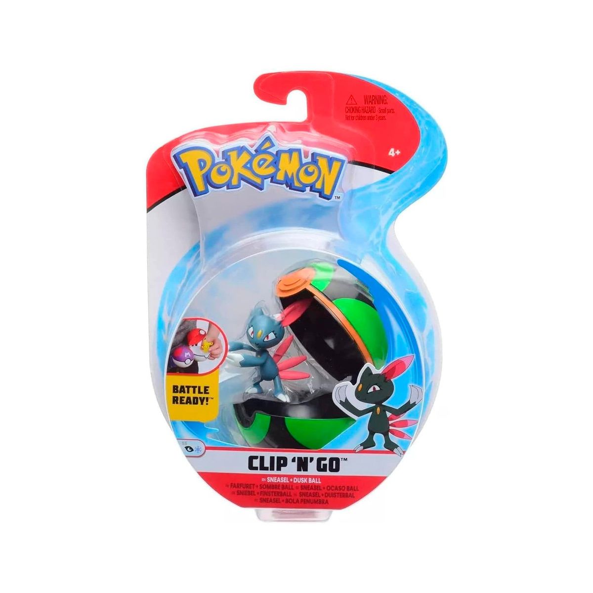 POKEMON - Pokemon Clip N Go Sneasel Incluye Pokebola