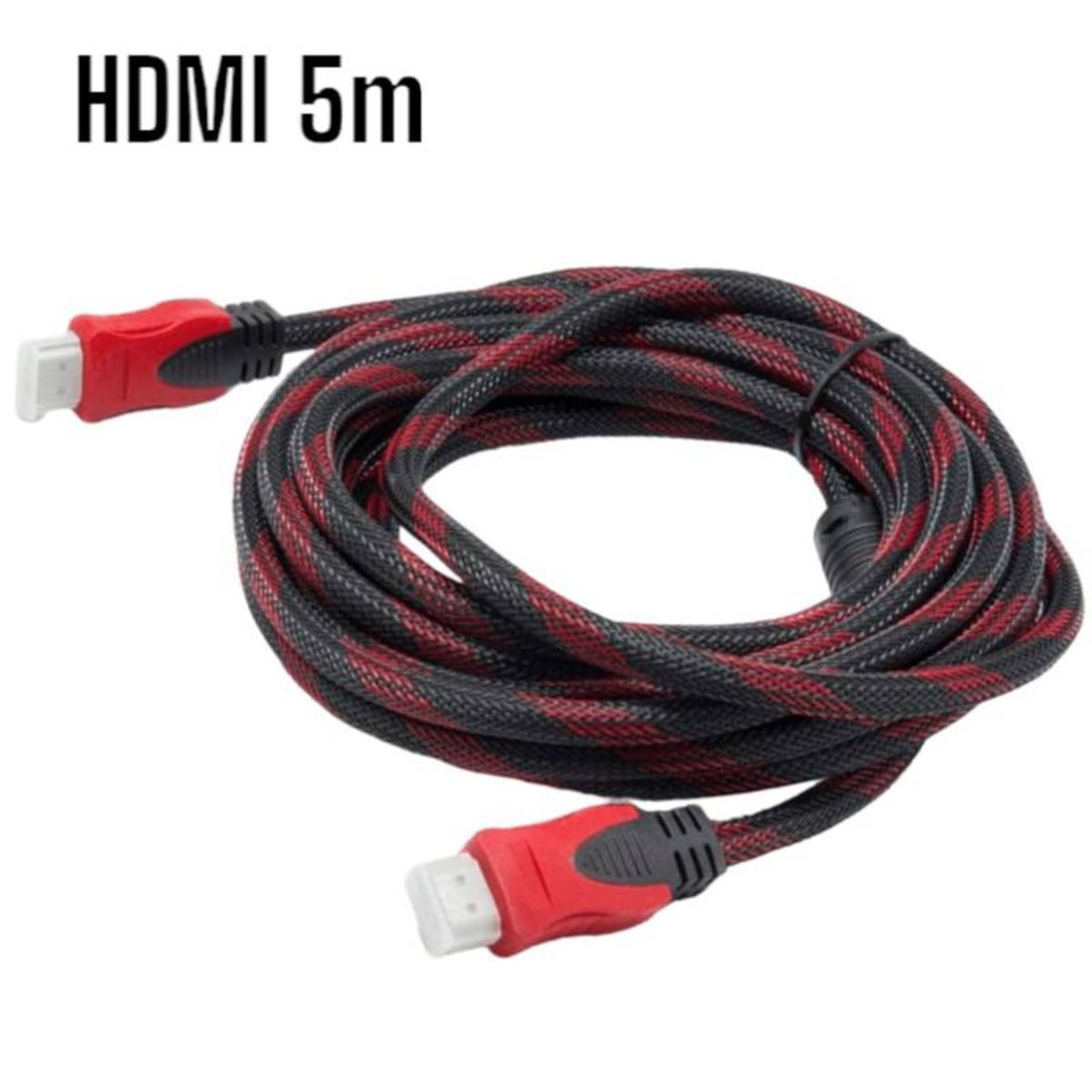 OEM - Cable HDMI-HDMI con Filtro 5m 5metros Full HD 3D V14 Enmallado