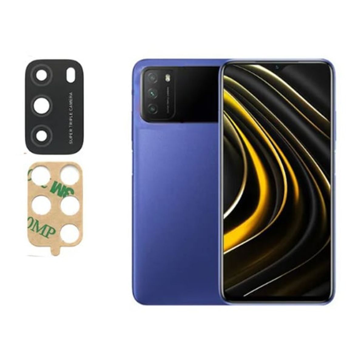 GENERICO - Repuesto lente Vidrio de cámara Pocophone M3