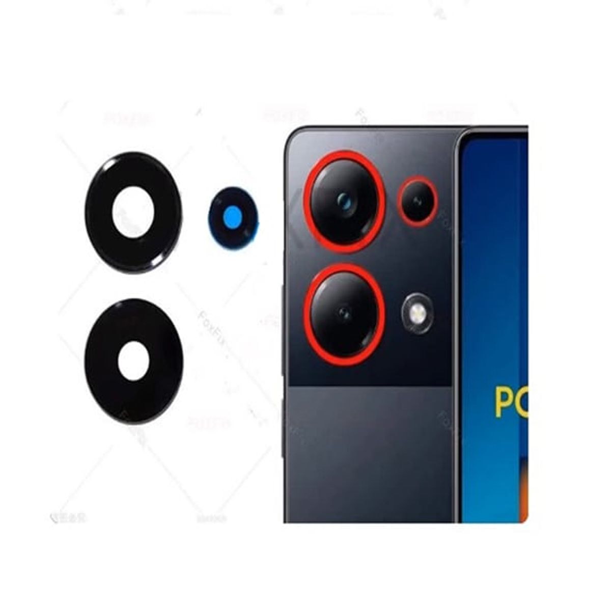 GENERICO - Repuesto lente Vidrio de cámara Pocophone M6 Pro 4G