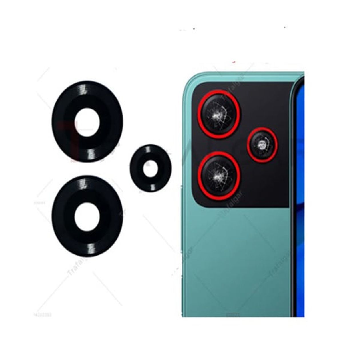 GENERICO - Repuesto lente Vidrio de cámara Pocophone M6 Pro 5G