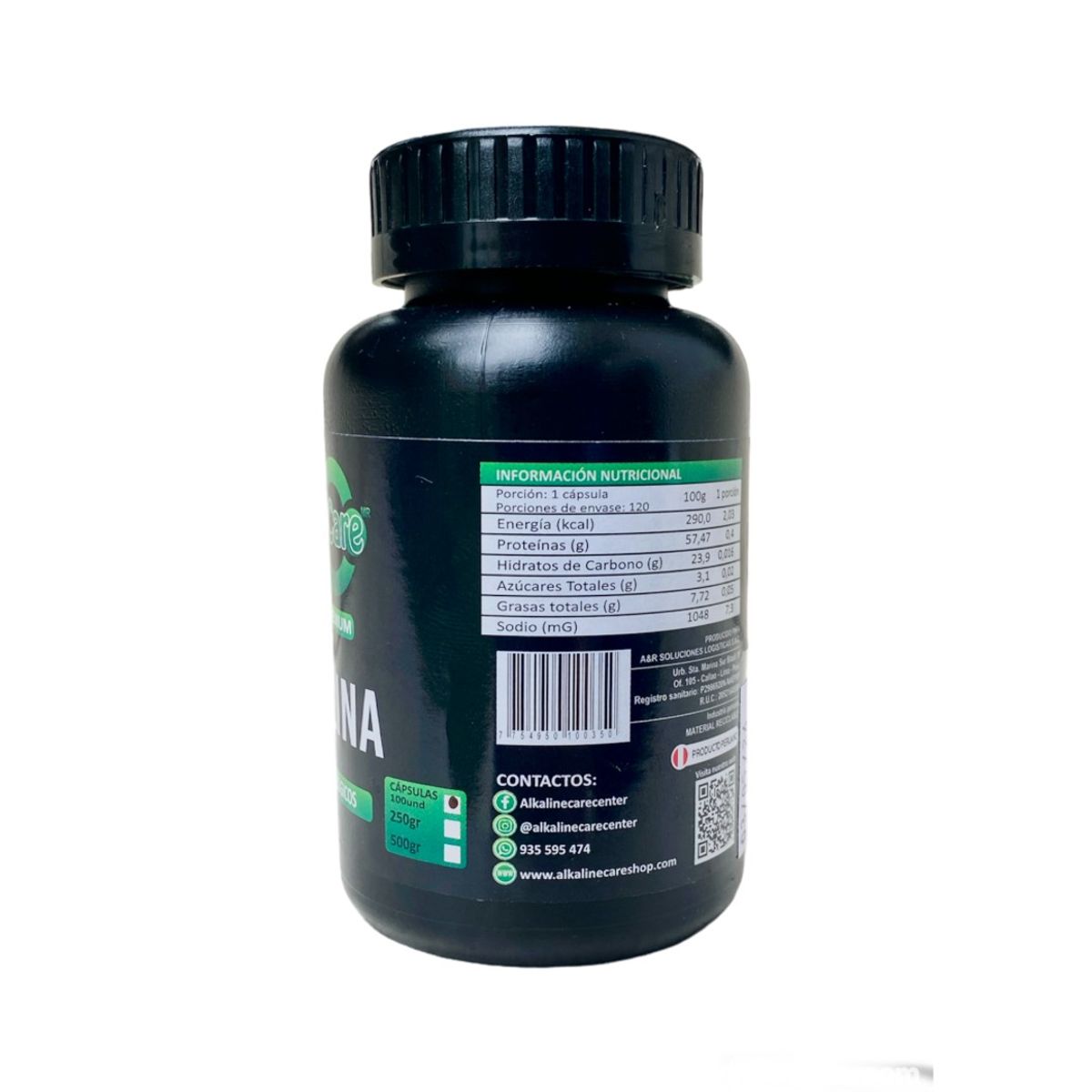 ALKALINE CARE - Spirulina 100 Cápsulas Alkaline Care