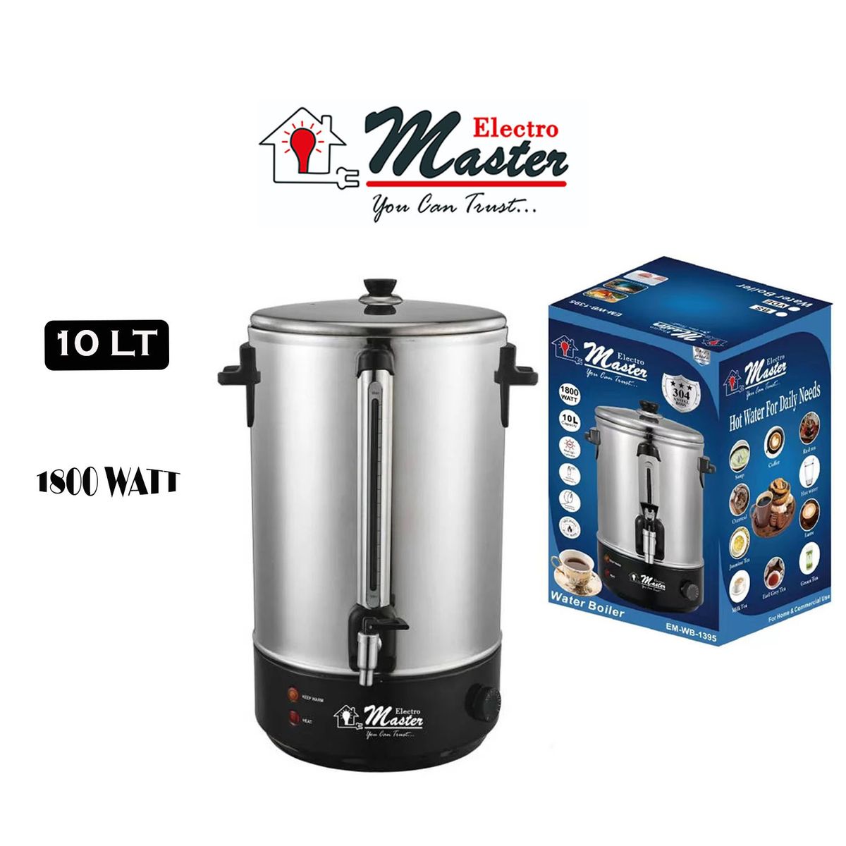 GENERICO - Termohervidor Marca Electromaster 10 Lts EM-WB-1395