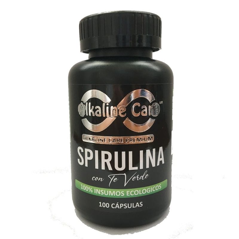 ALKALINE CARE - Spirulina con Té verde 100 Cápsulas