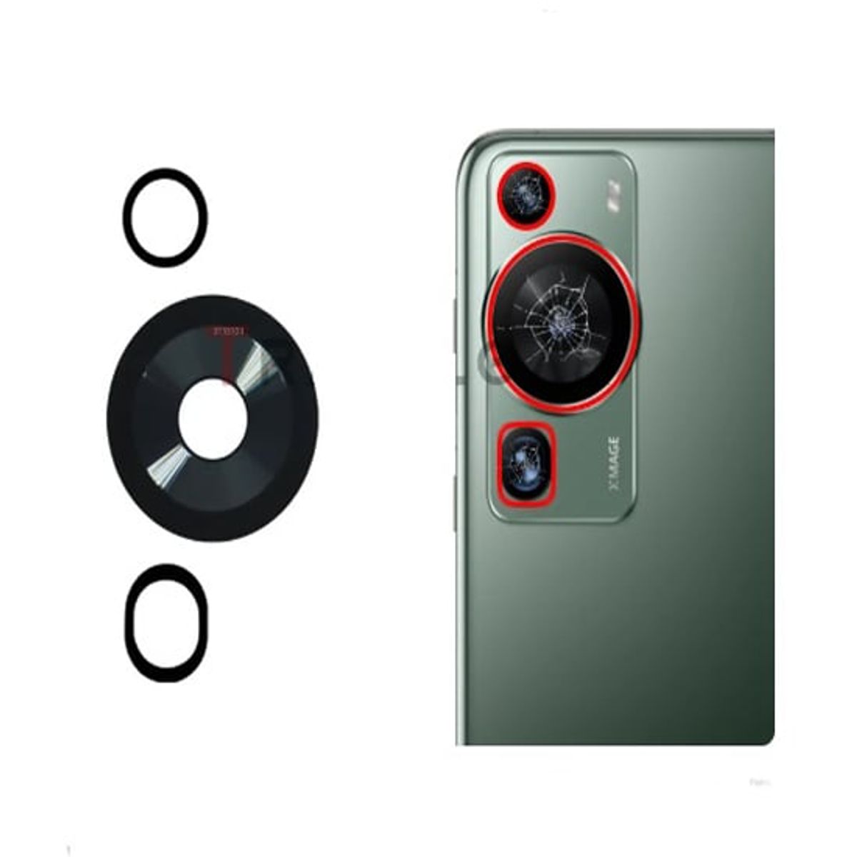 GENERICO - Repuesto lente Vidrio de cámara Huawei P60 Pro