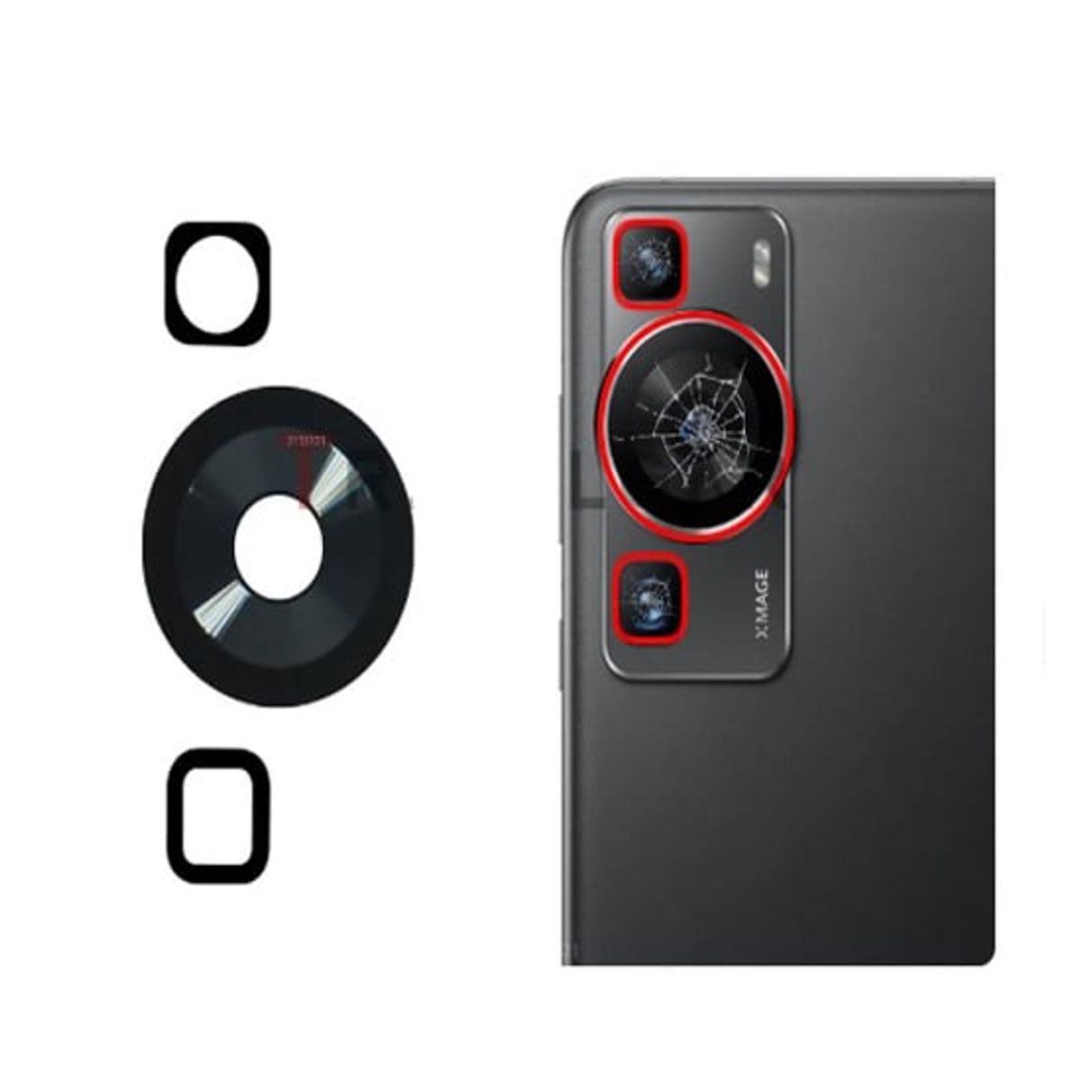 GENERICO - Repuesto lente Vidrio de cámara Huawei P60