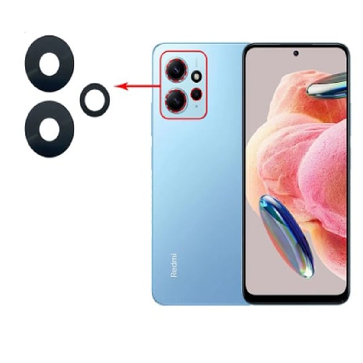GENERICO - Repuesto lente Vidrio de cámara Xiaomi Redmi Note 12 4G