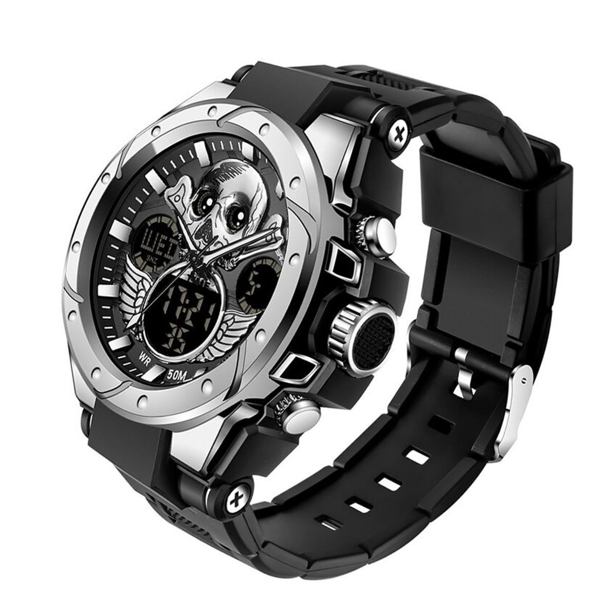 SANDA - Reloj Hombre SANDA 6087 Metálico Doble Horario