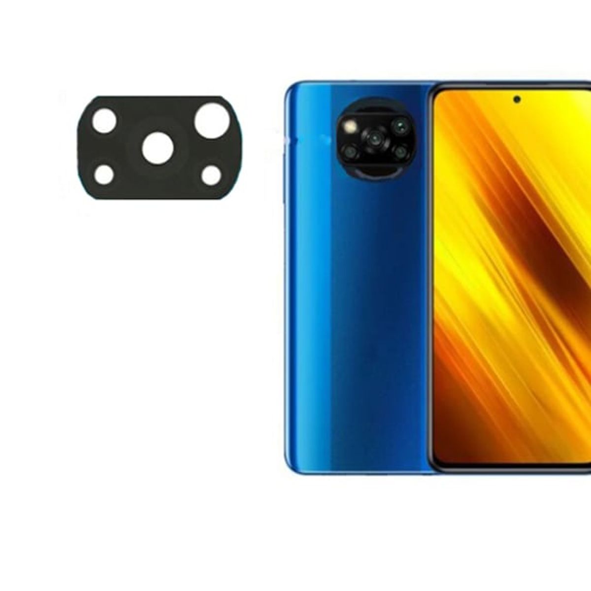 GENERICO - Repuesto lente Vidrio de cámara Pocophone X3 NFC